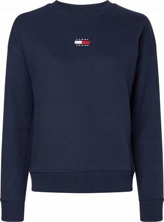 Actual product image Tommy Hilfiger Ladies Tjw Tommy Center Badge Crew Sweatshirts, Twilight Navy, XS (XS)