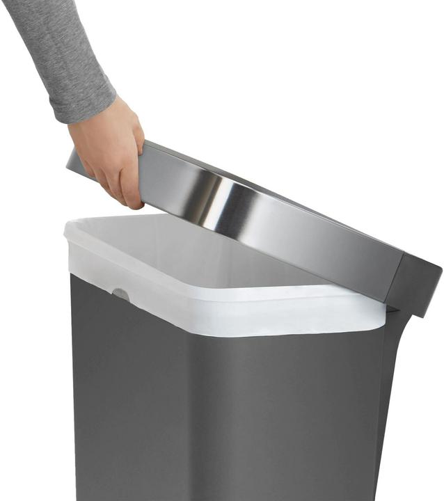 Actual product image Simplehuman Rectangular pedal bin with bag compartment 45L CW1386 With swing lid technology (45 l)