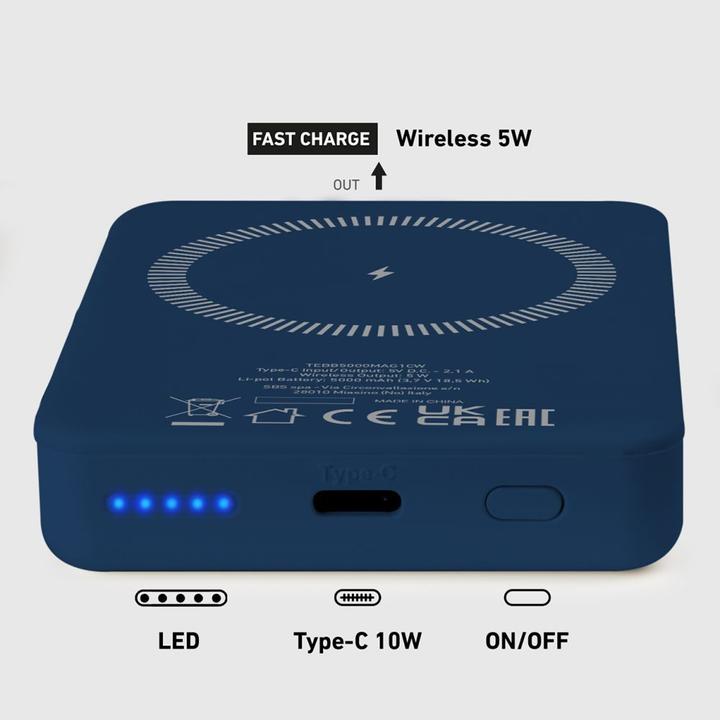 Produktbild SBS 5000 mAh kabellose magnetische Powerbank (5000 mAh, 18.50 Wh)