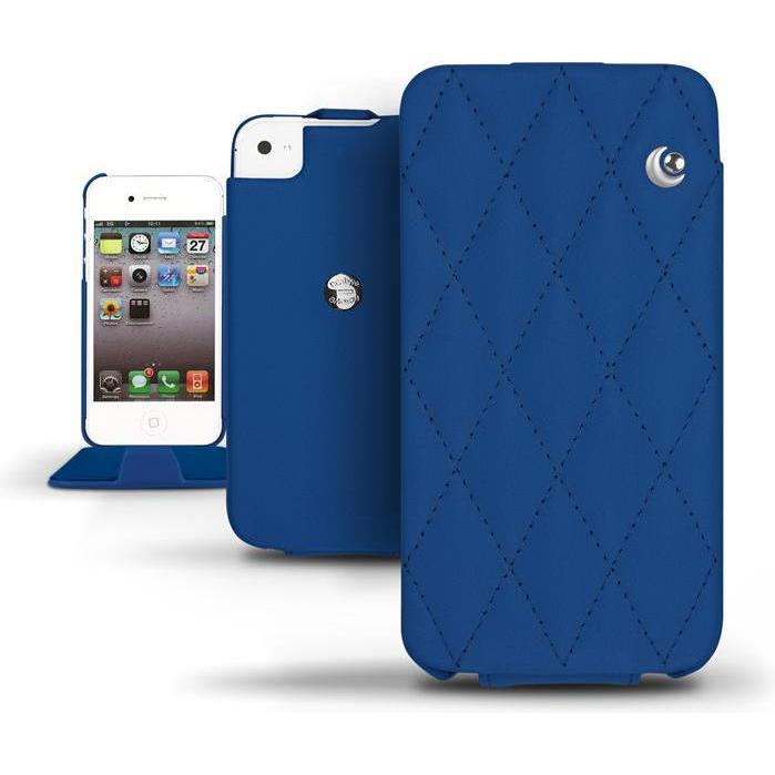 Noreve Lederschutzhülle vertikal (Apple iPhone 4), Smartphone Hülle, Blau