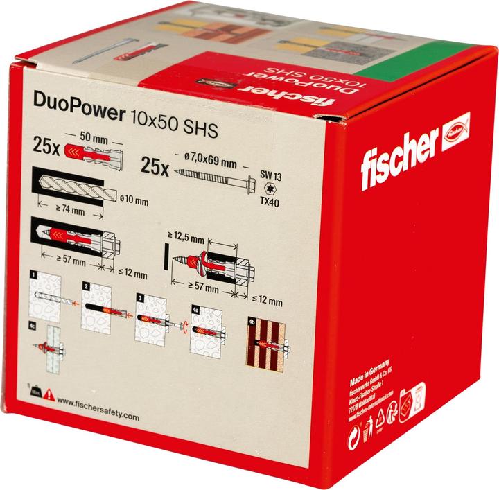 Actual product image Fischer DuoPower 10x50 S (25 pcs.)