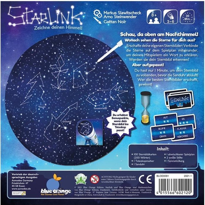Actual product image Blue Orange Starlink (German)