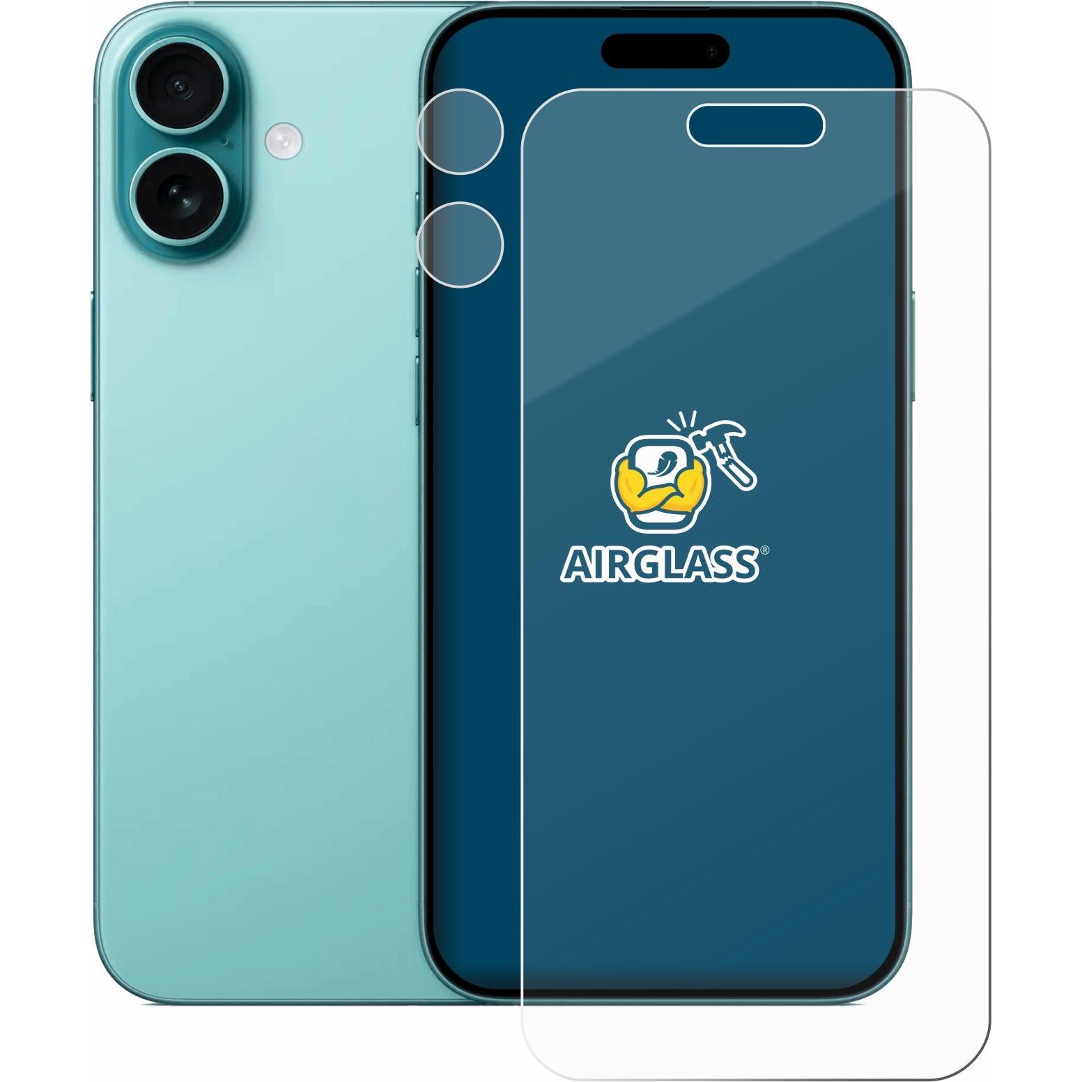 Thumbnail - BROTECT Schutzglas Schutzfolie Glas Folie Displayschutz klar (1 Stück, Apple iPhone 16 Plus), Smartphone Schutzfolie, Tr...