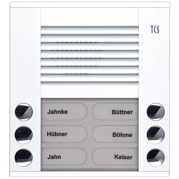 TCS, Klingel + Türsprechanlage, PES06-WS/04 Audio AuÃenstation PES 6 Tasten 2-reihig AP
