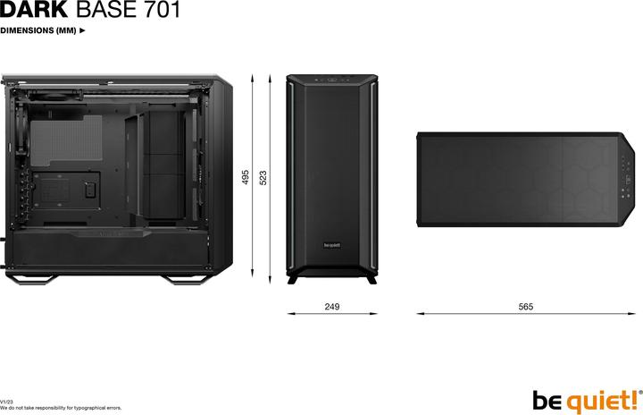 Image du produit be quiet! Va Dark Base 701 Black (ATX, mATX, Mini-ITX, E-ATX)