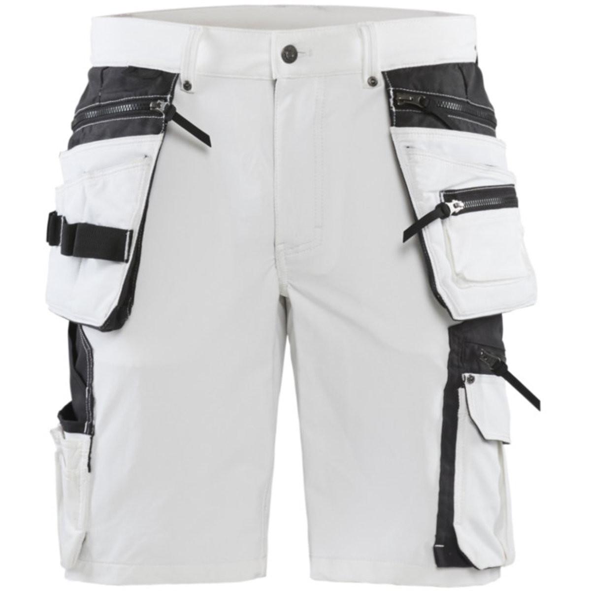 Blakläder, Pantaloni da lavoro, BlÃ¥klÃ¤der 1088 Werkbroek kort voor schilder/stucadoor met 4-weg stretch - wit/donkergrijs - 50 (M) (50)