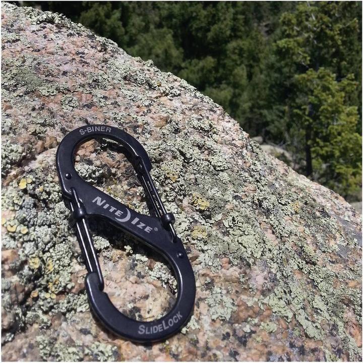 Image du produit Nite Ize Mousqueton S-Biner SlideLock #4 Acier inoxydable Noir (LSB4-01-R3)
