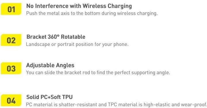 Produktbild Baseus Foldable Magnetic swivel stand holder for iPhone MagSafe (white)