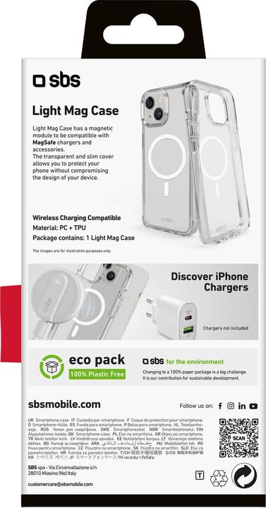 Actual product image SBS Light Mag Cover iPhone 15 tranp. (Apple iPhone 15)