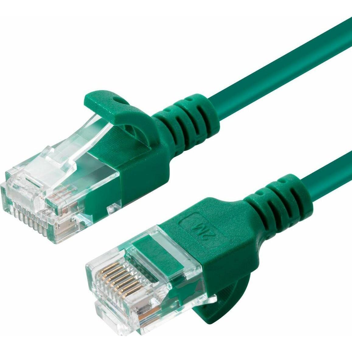 MicroConnect U/UTP CAT6A Slim 0.5M Green (U/UTP, CAT6a, 0.50 m), Netzwerkkabel
