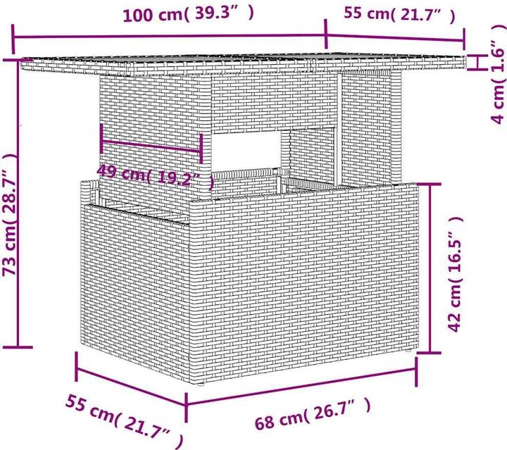 Image du produit vidaXL Ensemble salon de jardin 10 pièces avec coussins