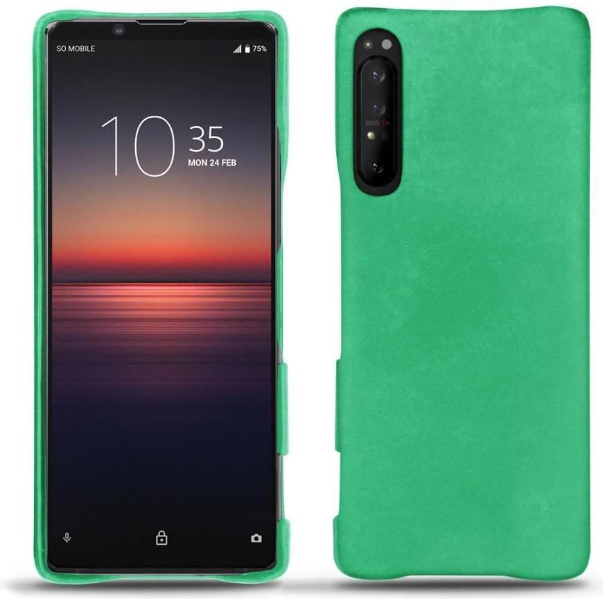 Noreve Lederschutzhülle (Sony Xperia 1 II), Smartphone Hülle, Grün