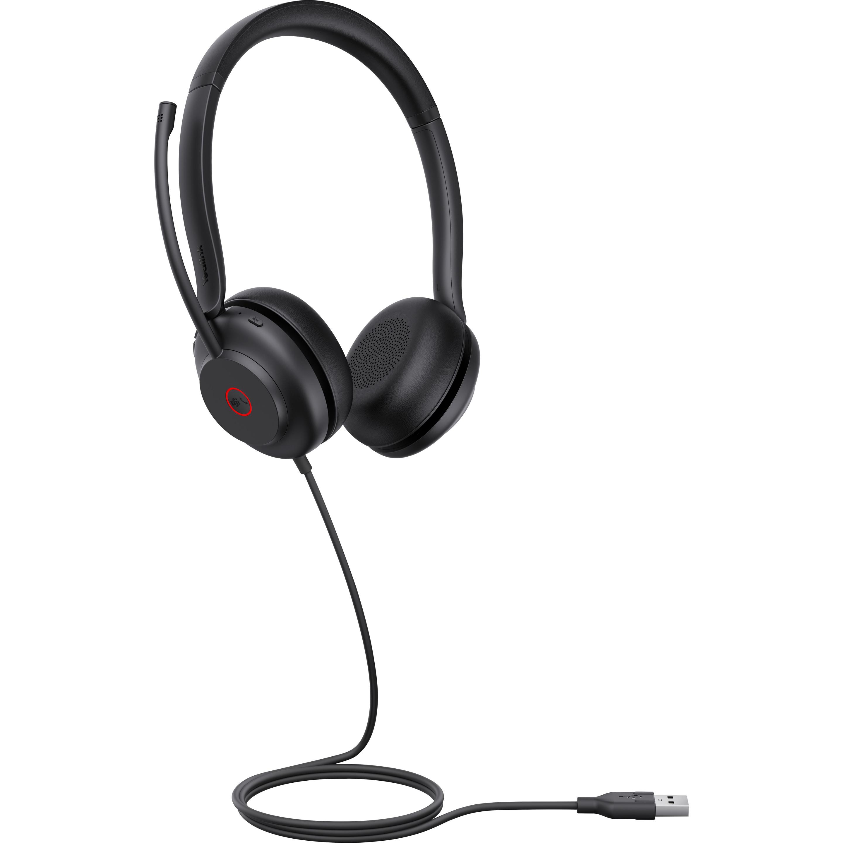 Yealink UH 35 Serie (Kabelgebunden, USB-A), Office Headset, Schwarz