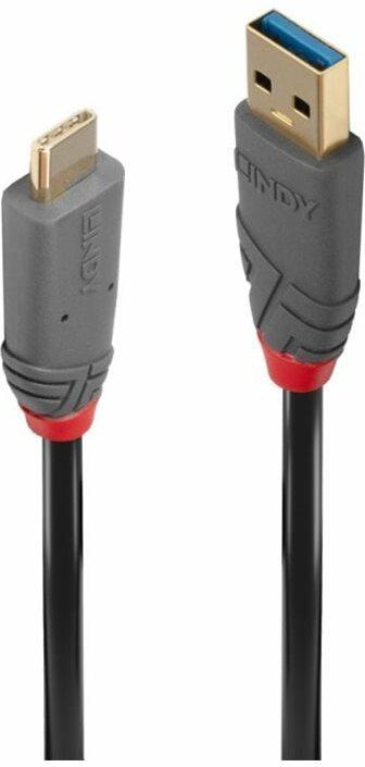 Produktbild Lindy 3m USB 3.2 Typ A an C Kabel 5A PD Anthra Line (36919) (3 m, USB 3.2 Gen 2, 15 W)