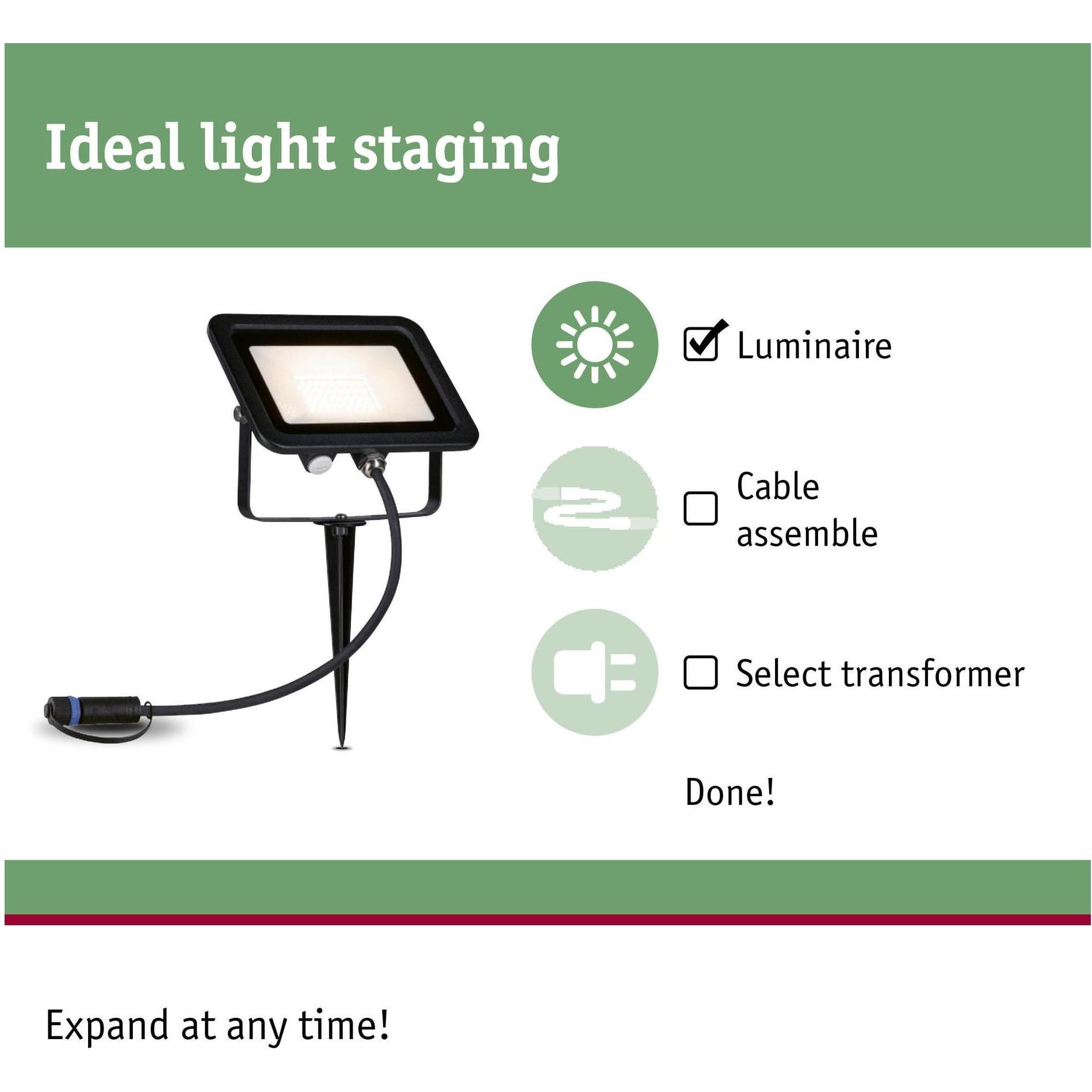 Thumbnail - Paulmann, Gartenbeleuchtung, Outdoor Plug & Shine Flood Spot (1700 lm, IP65)