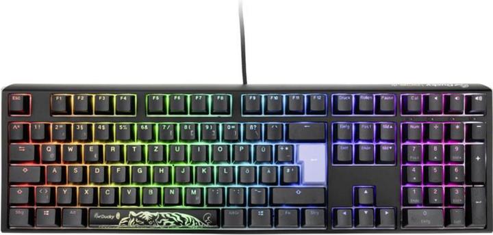 Produktbild Ducky One 3 Classic Black/White Gaming Tastatur, RGB LED - MX-Red (DE, Kabelgebunden)