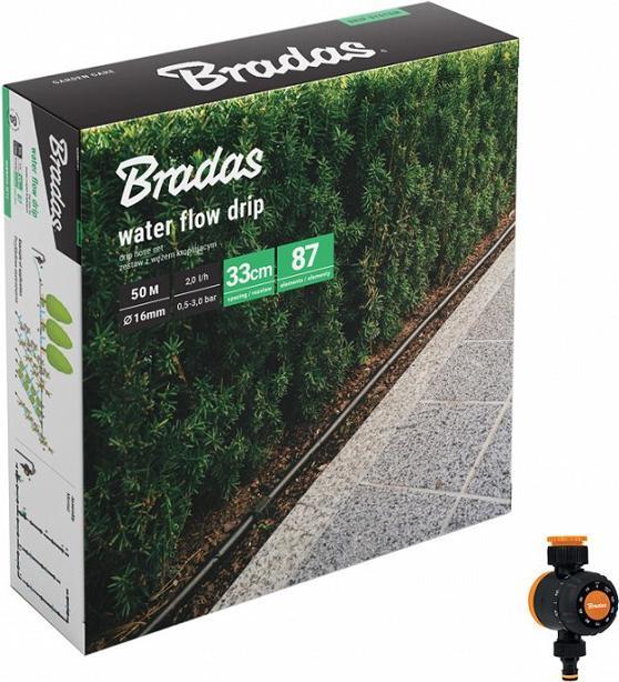 Bradas Drip irrigation system set, Ø 16 mm with water timer, 50m (Drip hose + drip tube, Drip irrigation set)