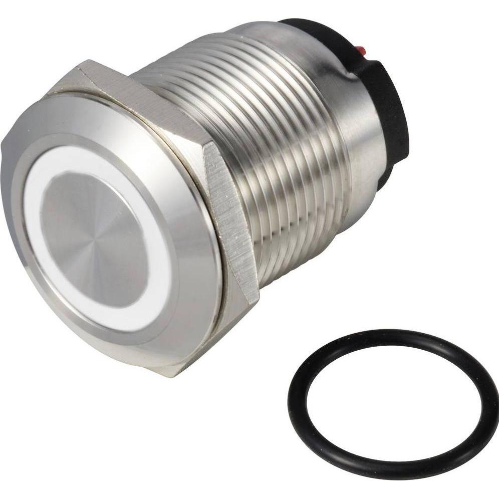 Tru Components TC-13224208 ONPOW6319F-10E/Q/W/12V/S Drucktaster 36 V DC/AC 2 A 1, Taster + Schalter, Weiss