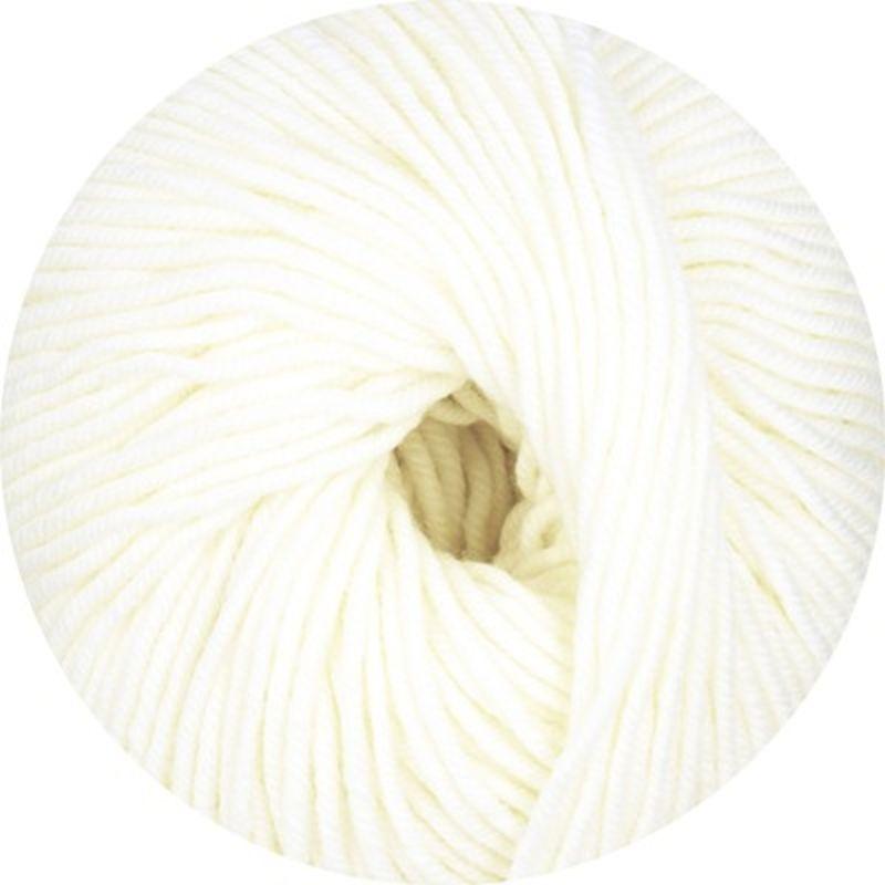 Online ca. 100 m 0001 weiss 50 g, Garn + Wolle, Weiss