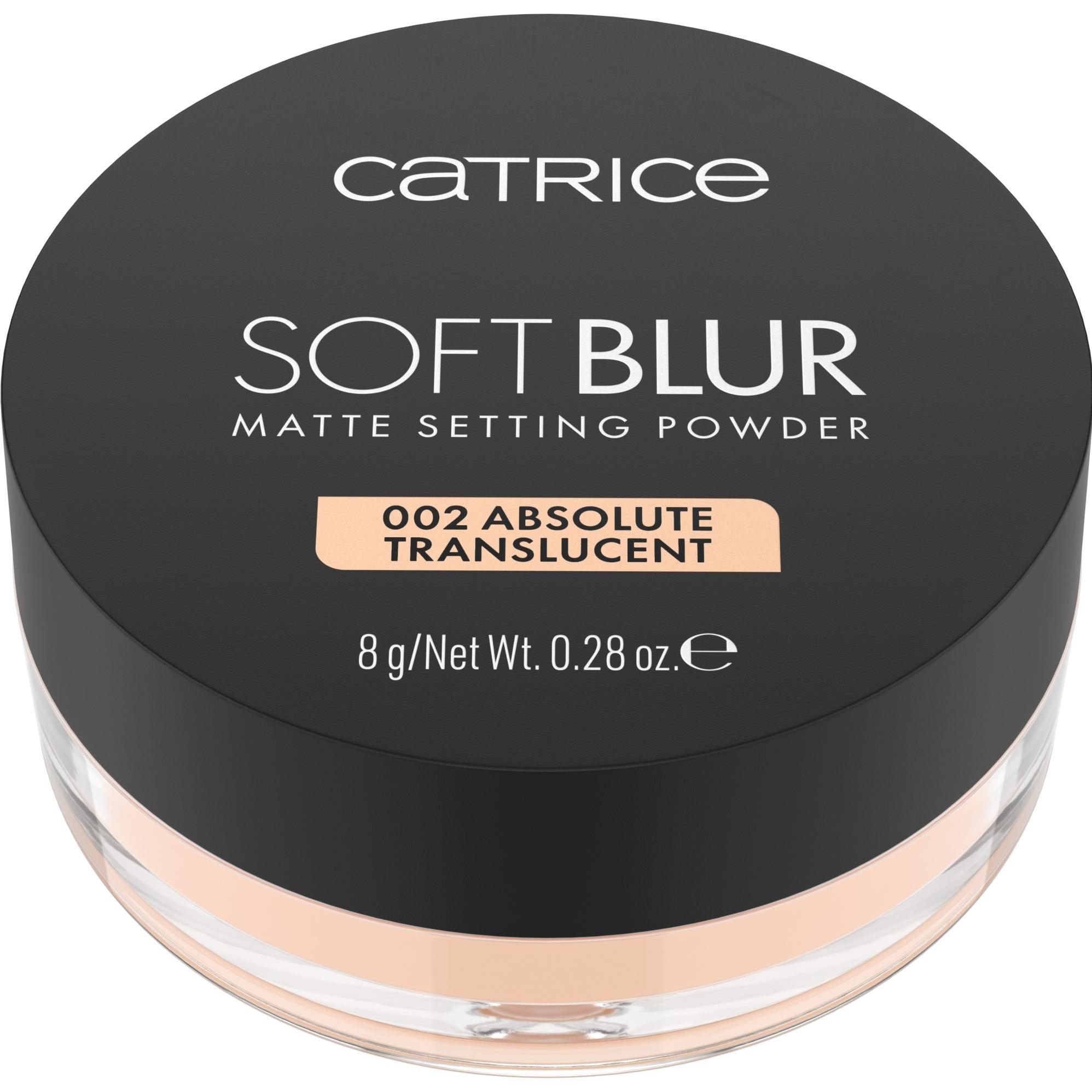 Catrice Arancia/Trasparente/Rosa Cipria, Soft Blur Matte Setting Powder (002, Pesca Molle, Traslucido Assoluto)