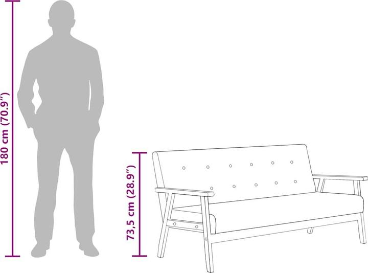 Produktbild vidaXL Sofa (3-Sitzer)