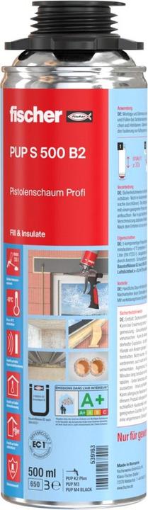 Image du produit Fischer PUP S 500 Maxi Mousse au pistolet Couleur du fabricant Beige 539163 500 ml (500 ml)