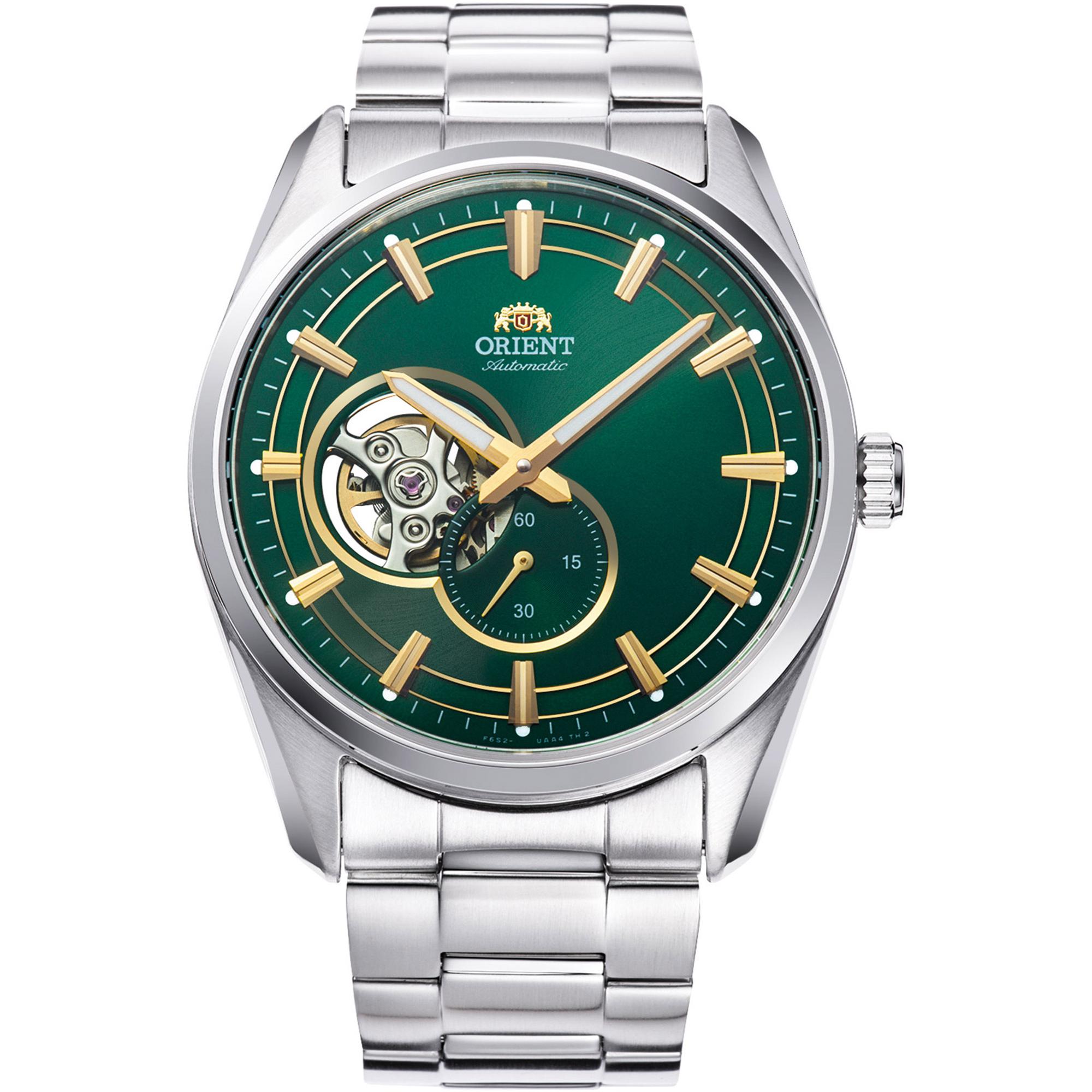 Orient Argento/Verde/Grigio Orologio Da Polso, Contemporary Semi Skeleton, (Orologio Da Polso Analogico, 40 Mm)