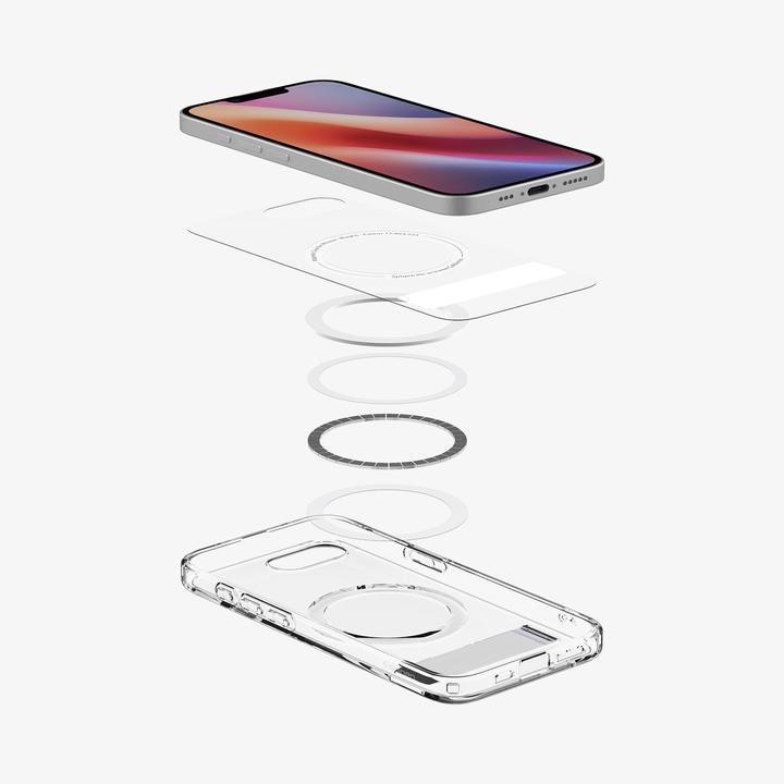 Actual product image Spigen Ultra Hybrid S (MagFit) iPhone 16e Casen Clear White (Apple iPhone 16e)