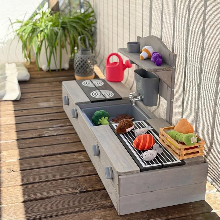 Produktbild Roba 2 in 1 Balkonsandkasten mit Matschküche