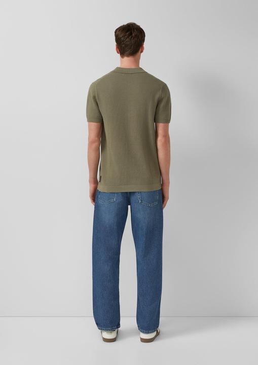 Produktbild s.Oliver Strickpullover aus Baumwolle mit Polokragen (XL)