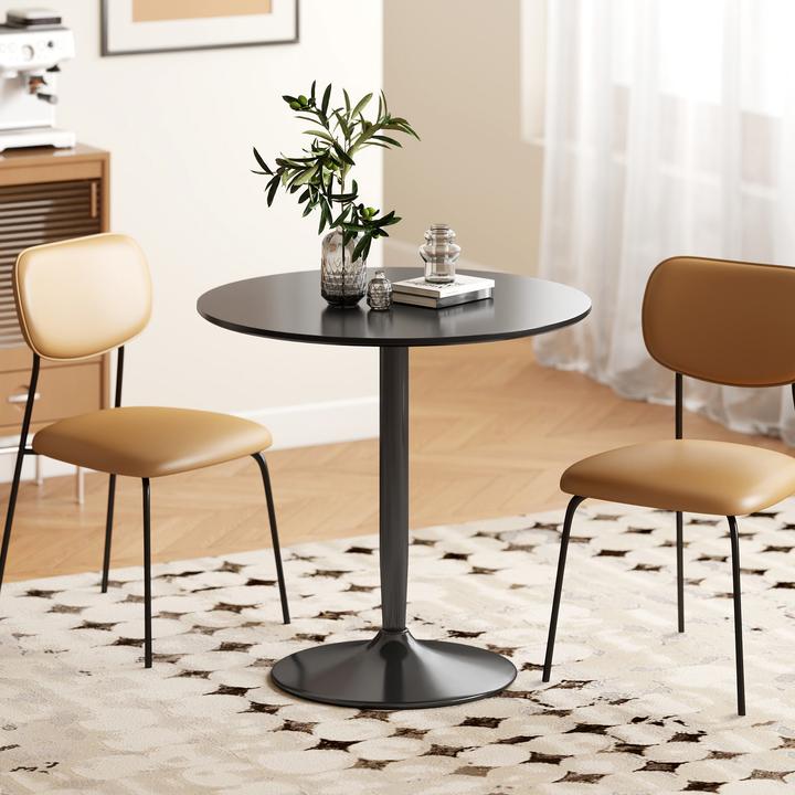 Produktbild Homcom Esstisch MDF, Stahl Schwarz (80 x 80 x 75 cm)