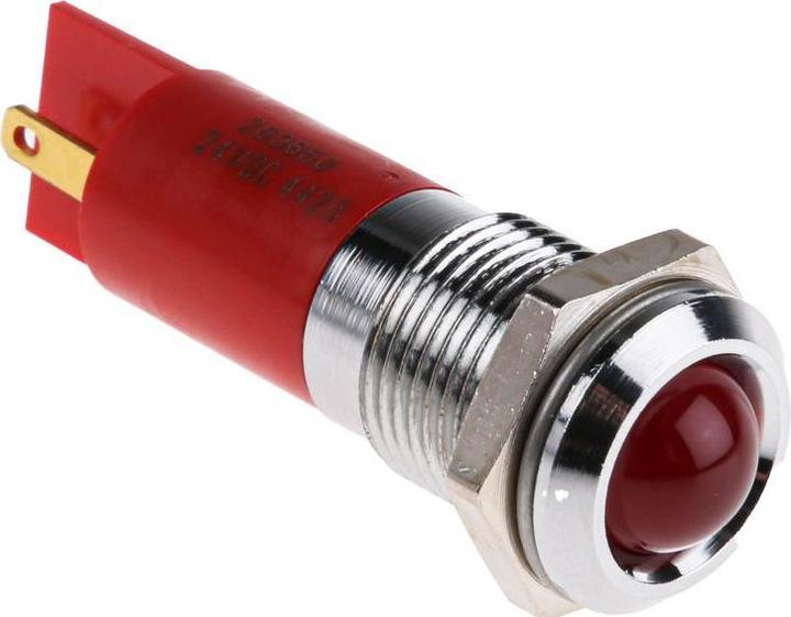 Produktbild RS PRO LED vorst 14mm chrom 24VDC blinkend rot