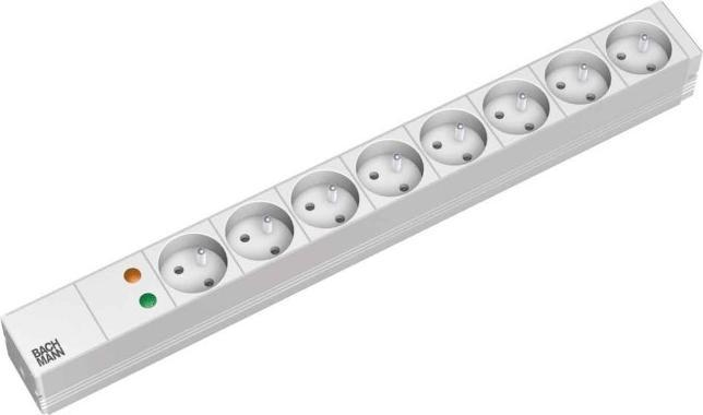Actual product image Bachmann Power Strip + Surge Prot-8 PC (8x, CEE 7/3, CEE 7/5, 2 m)