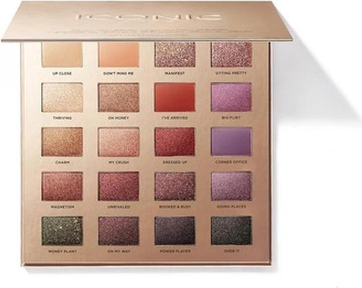 Actual product image Iconic London Desk To Dance Eyeshadow Palette with 20 Shades of Shimmers