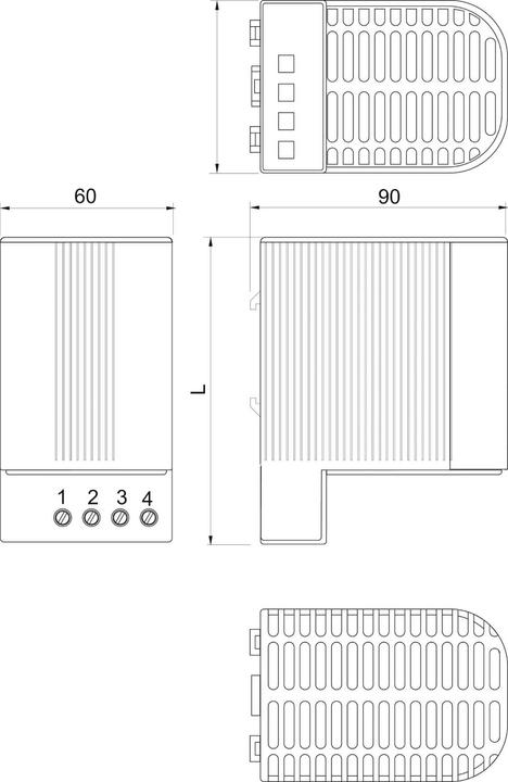 Produktbild Schneider Electric NSYCR100WU2C Schaltschrankheizung 110 - 250 V 100 W L x B H 90 60 150 mm 1