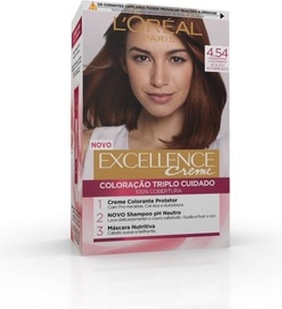 Actual product image L'Oréal Paris EXCELLENCE cream ink #4.54 castaño caoba cobrizo (#4,54 castaño caoba cobrizo)