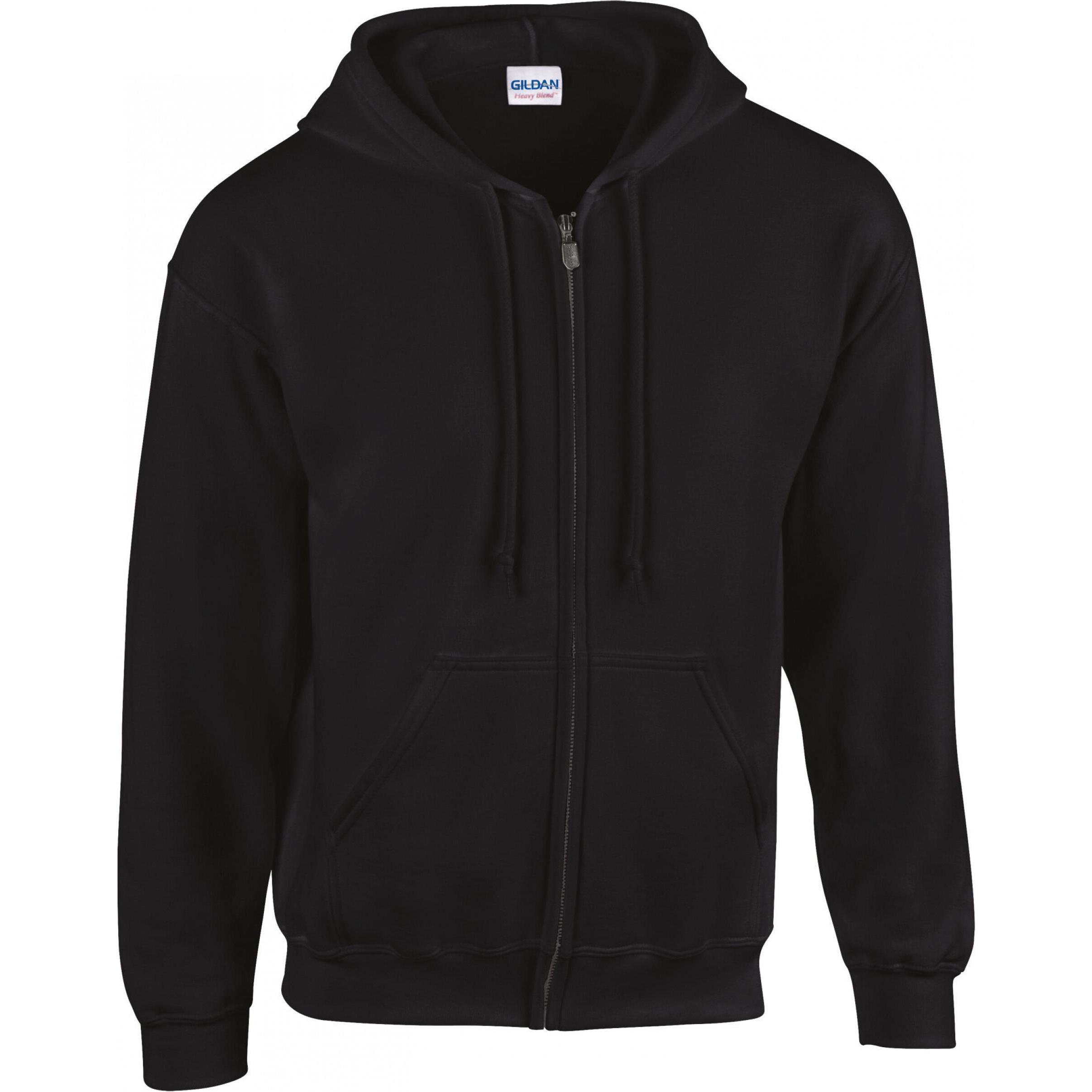 Gildan, Herren, Pullover, kapuzenjacke heavy blend , Schwarz, (S)