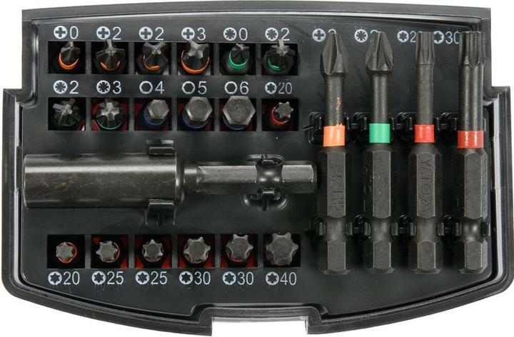 Actual product image Yato YT-04621, Impact wrench bit set 23 pieces, 25 and 50mm long