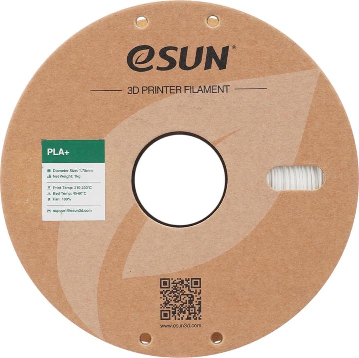 Produktbild eSUN PLA+ Milky Weiss Filament 1.75mm 1Kg (PLA+, 1.75 mm, 1000 g, Weiss)