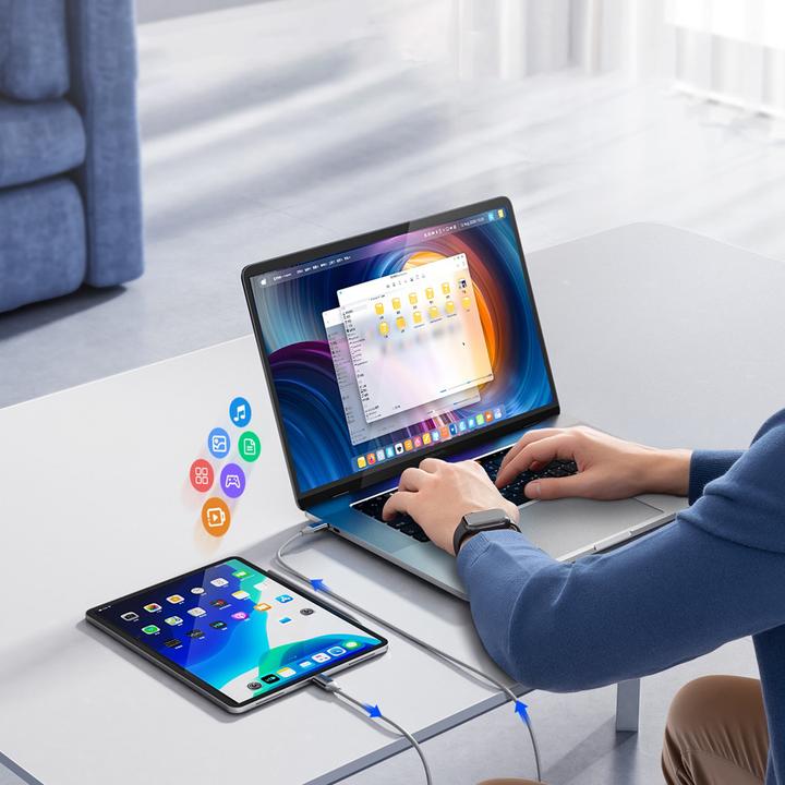 Actual product image Orico Cable CDX 100W 5A Power Delivery USB-C - USB-C 1m Cable - White (1 m, USB 2.0, 100 W)