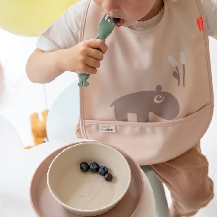 Actual product image Done by Deer Bib with Velcro fastener 2-pack Ozzo Pink