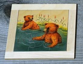 Immagine prodotto Atelier Fischer Puzzle di 9 pezzi con orsi - Orsi nell'acqua (9 pezzi)