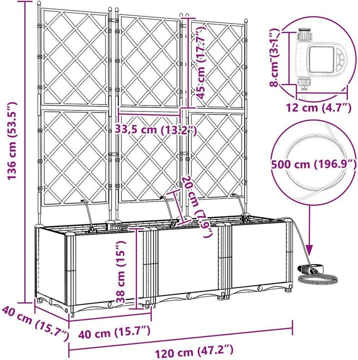 Produktbild vidaXL Garten-Pflanzgefäss