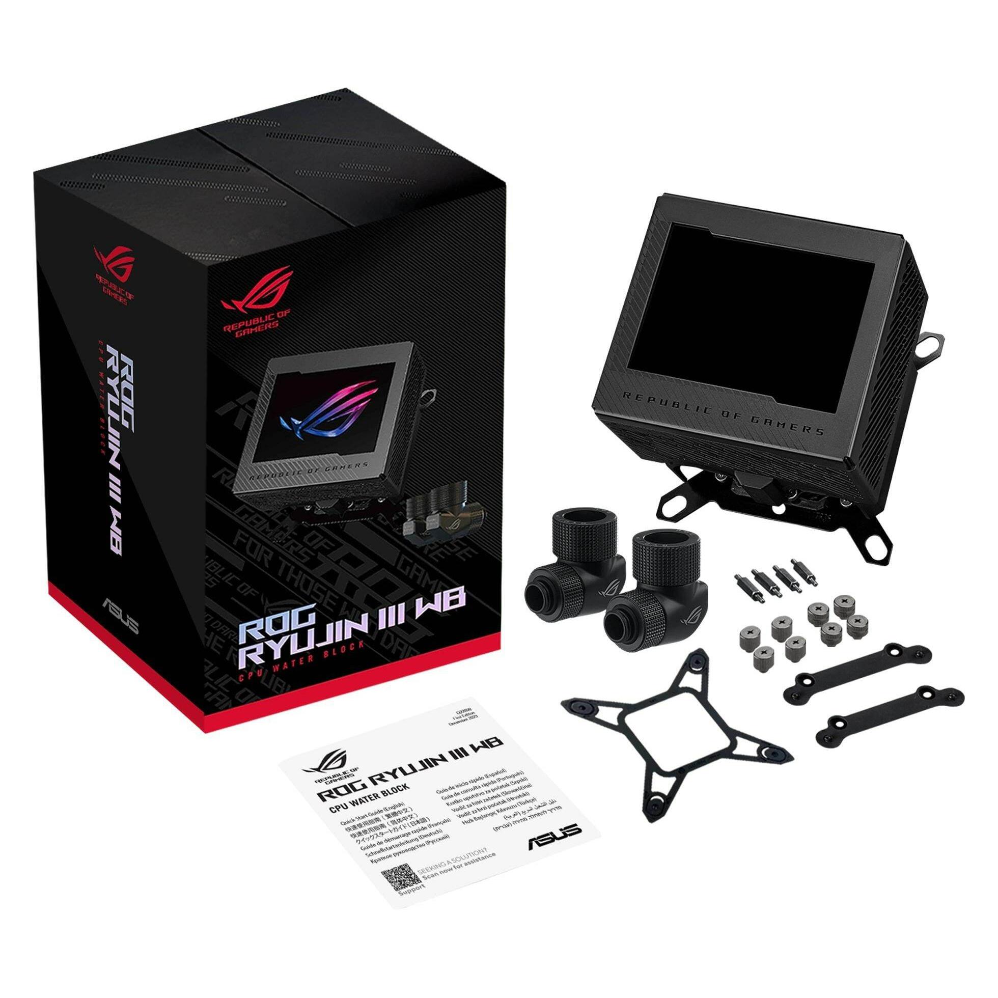 ASUS ROG RYUJIN III Waterblock, CPU Wasserkühler, Schwarz