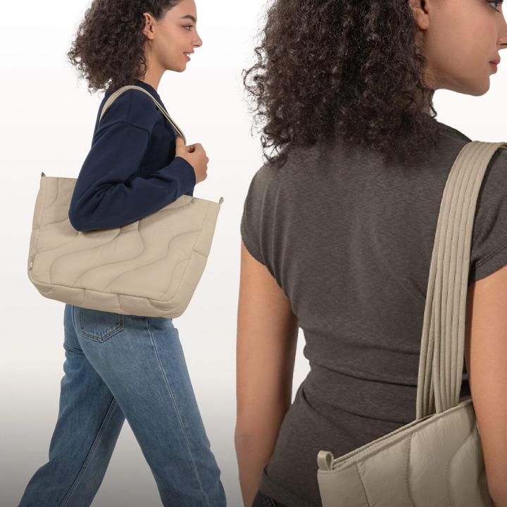 Produktbild tomtoc Terra-T38 Puffy Laptop Tote Bag, 13.5L, beige (16", Universal)