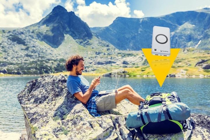 Productafbeelding Varta Draadloze Power Bank + Oplaadkabel (15000 mAh, 20 W, 55.50 Wh)