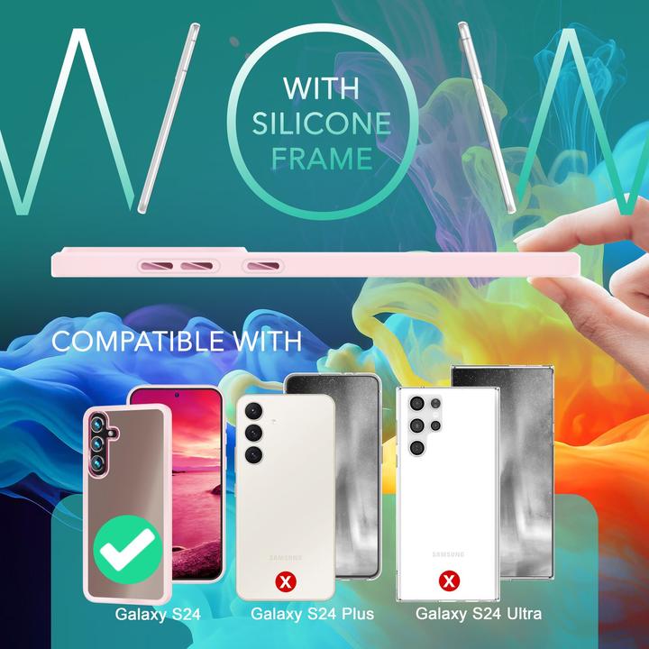 Actual product image Nalia Semi-transparent hybrid cover with protective frame (Samsung Galaxy S24)