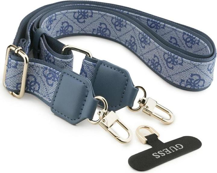 Produktbild Guess 4G Strass Logo & Big Strap Metal Buttons MagSafe case for iPhone 17 Pro Max blue (Apple iPhone 17 Pro Max)