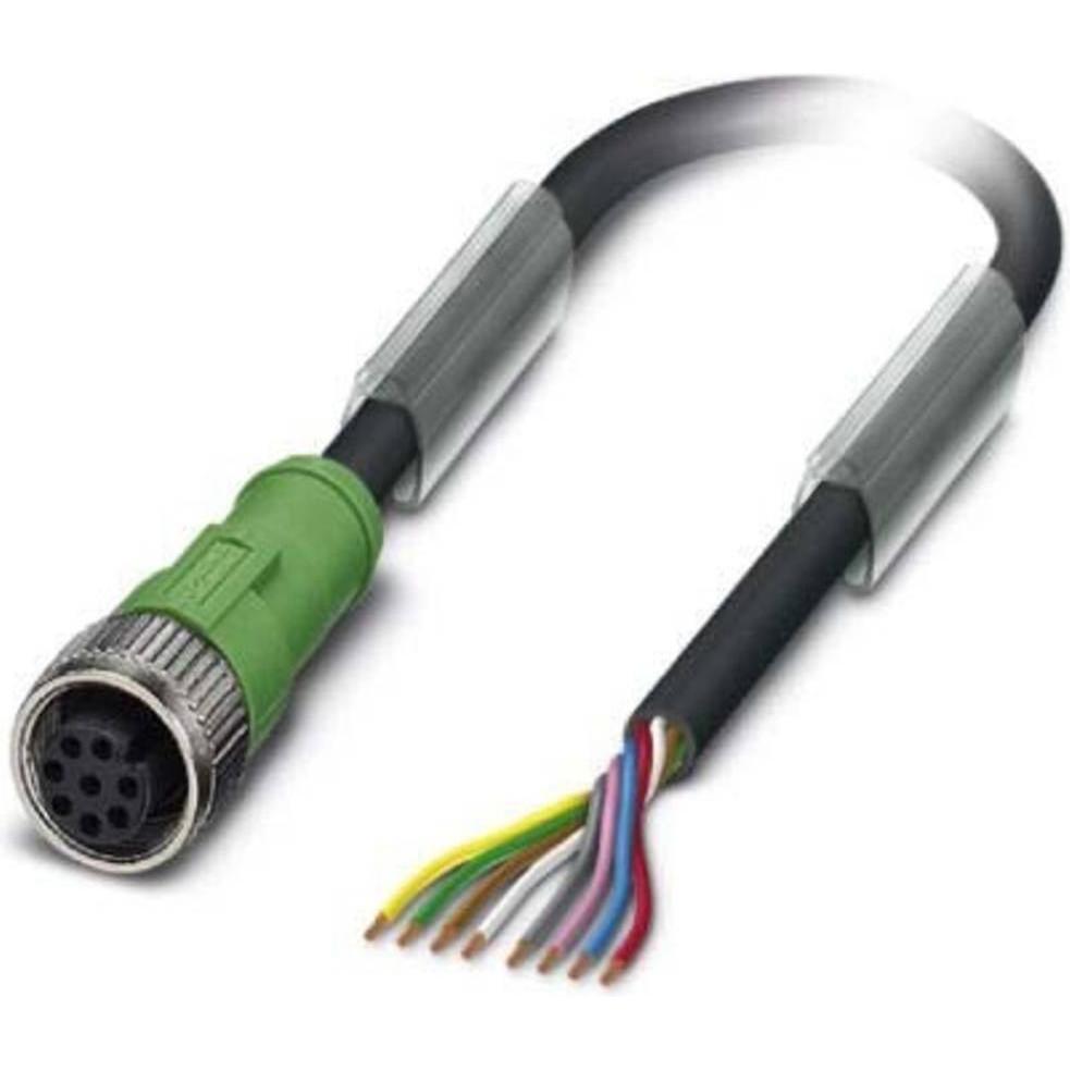 Phoenix Contact 1415726 Sensor-/Aktor-Anschlussleitung 5 m Polzahl: 8 1 St., Elektronikkabel + Stecker, Schwarz