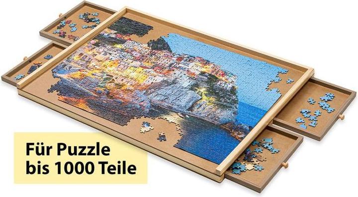 Hermex Puzzlebrett mit Auszügen Puzzletafel Puzzleunterlage (1000 Teile)